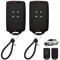 2 Pcs Car Key Cover for Clio Megane Koleos Kadjar Kangoo Twingo Talisman Captur Espace Dacia Duster Key Fob Cover, Key Card Case, TPU Silicone Key Cover, Key Fob Protector Case, 4 bottons (Red-Line)