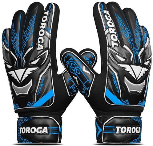 TOROGA Infinity Pro Junior Kinder Torwarthandschuhe – Fußballhandschuhe mit Grip-Latex, Fingerschutz & Doppeltem Handgelenkband – Für Jungen & Mädchen