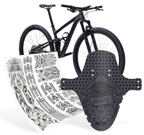 Riesel Design - MTB Fahrrad Set - Schutzblech vorn und Rahmenschutzfolie | Fahrrad Schutzblech inklusive Kabelbinder und extra robuste Schutzfolie für Ober-, Unter- und Sitzrohr