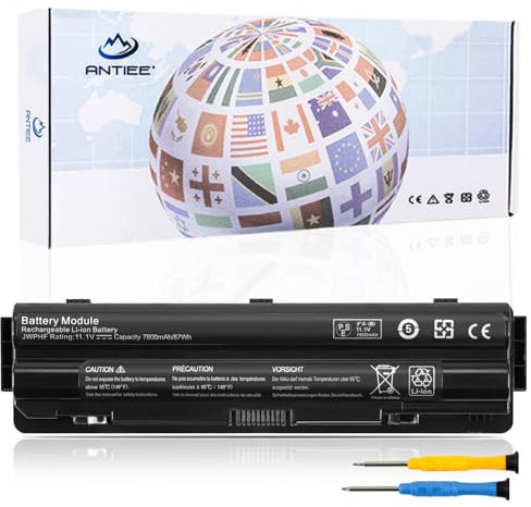 ANTIEE 7800mAh Batterie pour R795X JWPHF Compatible avec Dell XPS 14 L401X 15 L501X L502X 17 L701X L702X Series R795X 08PGNG 0R4CN5 0J70W7 P11F WHXY3 R4CN5 0R4CN5 312-1123 312-1127 453-10186 11.1V