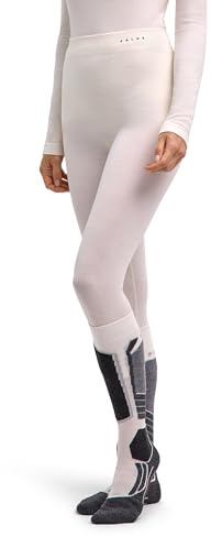 FALKE Damen Baselayer-Hose Wool-Tech Protective 3/4 W Ti Wolle Funktionsmaterial schnelltrocknend 1 Stück, Weiß Off-White 2040, XS