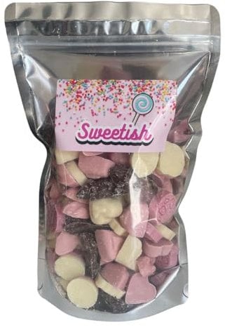 Pink & White Chocolate Mice Mix |Includes Mice, Hearts, Pandas Etc | 750g Sharing Pouch By Sweetish