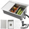 Fregadero de cocina SUS 304, 1 platillo, 60 x 50 cm, incluye cesta de drenaje y sifón, incluye fregadero interior de repuesto y tabla de cortar, lavabo de cocina con orificio para grifo