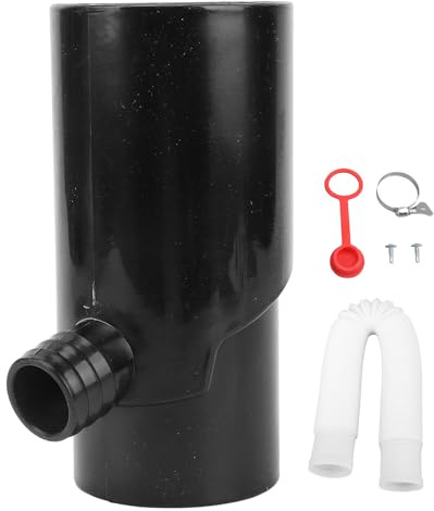 Regenwasser -Diverter -Regenwassersammelsystem Rundspot -Diverter -Kit für Bewässerung und Aquariumplastik 8 cm (Schwarz)