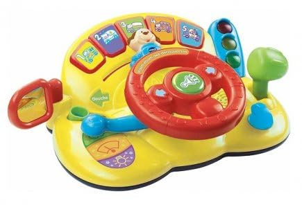 Super Volant vroum vroum decouvertes eveil 1-3 Ans - Tableau activites interactif - Jouet Musical - Set Jeu Bebe avec 1 Carte Tigre