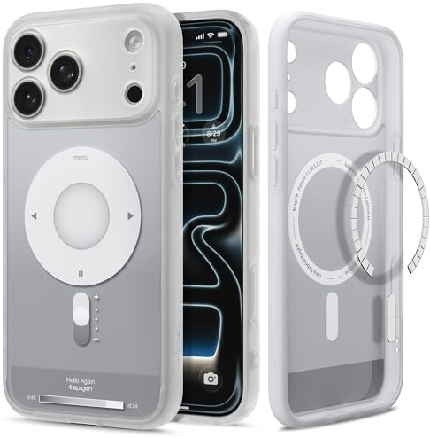 Spigen Ultra Hybrid MagFit Case for iPhone 17 Pro - Classic Silver | MagSafe Compatible, Patented Air Cushion, MIL-STD-810H Military-Grade Drop Protection