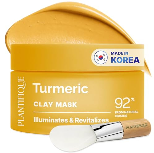 PLANTIFIQUE Mascarilla Facial Coreana | Mascarilla Arcilla Cúrcuma (110g)