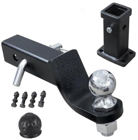 Gancio Traino,Braccio di traino saldato con testa sferica da 50 mm,Gancio del braccio del rimorchio per rimorchio SUV camion Dirt Bike,Portata massima 3500 kg