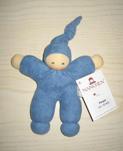 Pimpel Frottee blau 20 cm von Nanchen Natur Puppe