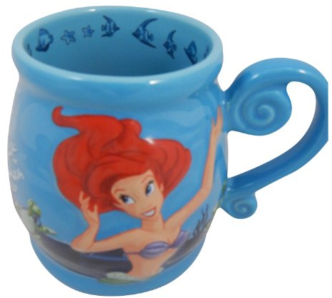 Disney Parks Ariels Undersea Adventure Large Embossed Ceramic mug