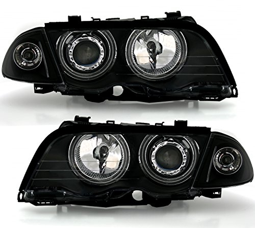 CCFL Angel Eyes Scheinwerfer Set in Klarglas Schwarz