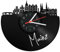 GRAVURZEILE Schallplattenuhr - Skyline Mainz - Wanduhr aus gegossenem Vinyl mit Stadt Skyline - 30 cm - Upcycling Designer Uhr - Moderne Wanduhr im Retro Vintage Style - Made in Germany