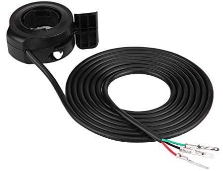 Aramox Daumen Gasgriff, Universal 7/8 Daumengas für E-Bike & Roller, 22mm, Schwarz, Metall & Kunststoff