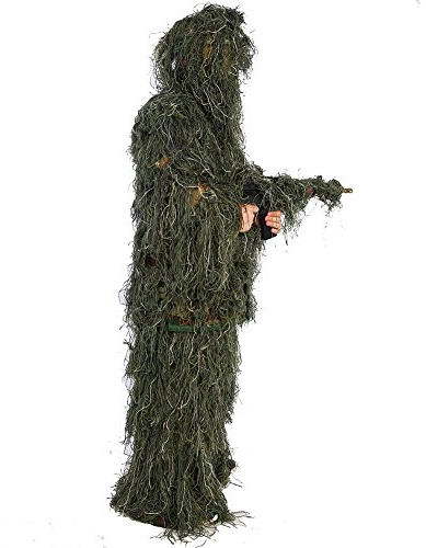 Ghillie-Anzug 3D Tarnung Jagd Erwachsene Militärnetz | Tarnanzug, 3D Tarngitter, Jagd, Vogelbeobachtung, Dschungelaktivitäten, Militärnetz, Erwachsene, Outdoor