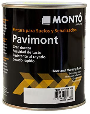 Montó Pintura Acrílica al Disolvente para Suelos, Terrazas y Señalización. Pavimont (750ml, Gris 189)