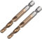 sourcing map 2pcs Foret et Taraud Combinés, tige hexagonale 1/4 M6 x 1 métrique non revêtu M35 cobalt acier haute vitesse spirale flûte forage outil de taraudage