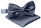 BomGuard Herren Fliege Einstecktuch Set 12 cm x 7 cm, dunkelgrau
