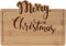 MIJOMA Tagliere natalizio in legno, 25 x 17 cm, con incisione Merry Christmas, tagliere da cucina decorativo per famiglia e amici, decorazione natalizia