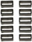 10 x Ersatz-Schlaufen für Uhrenarmband, Gummi, Schwarz