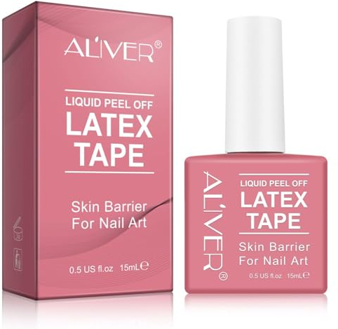 P-Beauty Nagelhautschutz 15ml Latex Peel off Liquid Tape, für perfekte Maniküre | schnelltrocknendes Flüssigband | Nagehaut Schutz vor Nagellack | Hautschutz für Nail Art Design | Latexband für Nägel