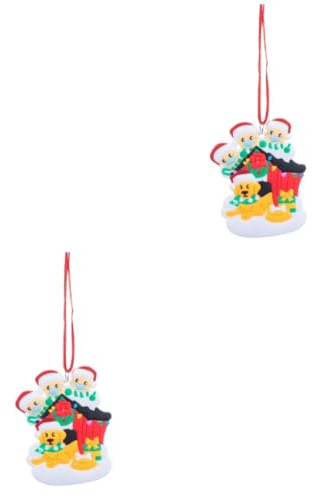 2St Weihnachtsschmuck weihnachtsdeko persönliche 2021 DIY Segensanhänger Feiertagsname wünscht Anhänger Weihnachten Christbaumschmuck Weihnachtsanhänger Familiendekor PVC IMIKEYA