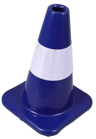 JECOMPRIS Reflective Cone Traffic Cone Holder Sport Cones Orange Cones Cars Cones Safety Cone Bar Construction Safety Cones Small Traffic Cones Parking Barrier Driving Cones Blue Pvc