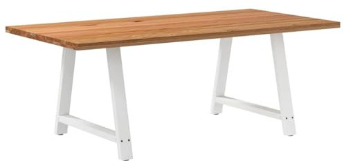 vidaXL Esstisch Hellbraun 200x100x74 cm Massivholz Eiche Rechteckig, Küchentisch, Restauranttisch, Tisch Restaurant, Esszimmertisch, Bistrotisch