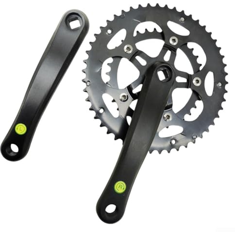 PETSTIBLE Guarnitura per bici, 50/34 denti per bici da strada 8-10 velocità, cambio variabile, disco, 170 mm, foro quadrato