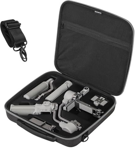 RC GearPro Borsa portatile per DJI RS 4 Mini, borsa a tracolla portatile, custodia rigida da viaggio, compatibile con DJI Ronin RS4 Mini portatile a 3 assi Stabilizzatore Gimbal, grigio, casual