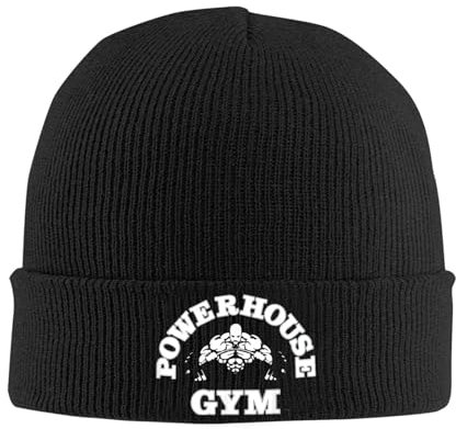 HFGSGEF Strickmütze Powerhouse Gym Strickmütze Beanie Winter Hüte Warme Unisex Mütze für Männer Frauen Geschenke Sport Geschenk