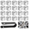 WZWZO Cache Ecrou 17mm, 20 Pièces Cache Ecrou, Cache Boulon, Capuchon Ecrou, C Ache-écrous de Roue de Voiture pour Automobile, C Ache-écrou de Roue pour Automobile avec Outil Demontage (Argent)