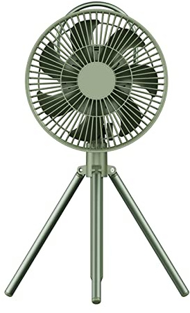 Storage Bag Ventilateur de plafond de camping avec télécommande et batterie d'alimentation 10 000 mAh pour l'extérieur 120 ° pour la pêche et le barbecue