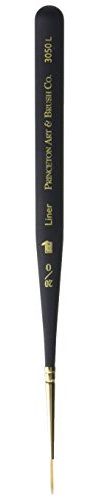 Princeton Best Synthetic Sable Miniature Watercolor and Acrylic Mini Brush Liner 20/0 (3050L-20/0) by Princeton