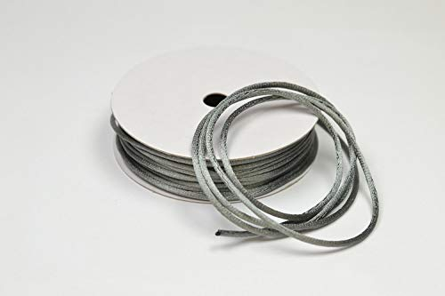 10m Rolle Flechtkordel Satin 2mm (grau) // Satinkordel Kordel Flechtschnur Schmuckschnur Satinschnur Zierkordel Kumihimo