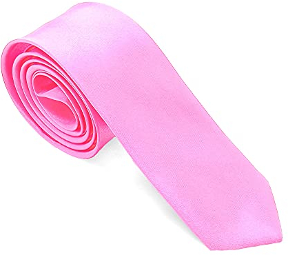 Tumundo Krawatte für Hemd Anzug Schlips Binder Business Schmal Unifarben Geschenkbox Etui, Variante:rosa + Geschenkbox