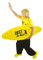 P'TIT Clown - 84948 - Aufblasbares Surfbrett - Offizielle Lizenz Brice de Nice™ - Verkleidungszubehör - Perfekt für Karneval, Mottopartys, Kostümpartys - Gelb - Einheitsgröße