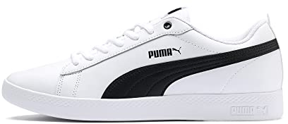 PUMA Women Smash Wns V2 L Baskets, Puma White Puma Black, 40 EU