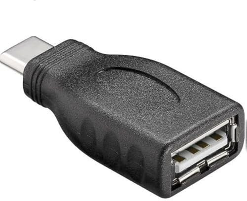 CABLEPELADO Adaptador USB 2.0 Tipo A Hembra a USB Tipo C Macho, Adaptador USB Tipo A a Tipo C, Velocidad de Transferencia de Datos hasta 480mbps, Negro