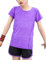 Echinodon Mädchen Sport-Set Schnelltrockend Shirt + Shorts Anzug für Yoga Jogging Training Violett 140