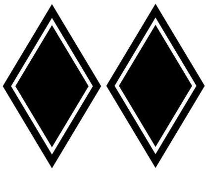 Finest Folia K080 Rauten Set Aufkleber LKW Sticker Folie (Schwarz Glanz)