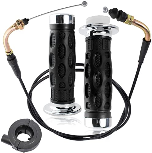 QAZAKY Twist Throttle Accelerator Handle Bar Grip Cable for GY6 Pit Dirt Pocket Bike Scooter ATV Quad Buggy Moped 50cc - 80cc 90cc 110cc 125cc 150cc 139QMB 1P39QMB 152QMI 157QMJ 7/8 22mm Handlebar