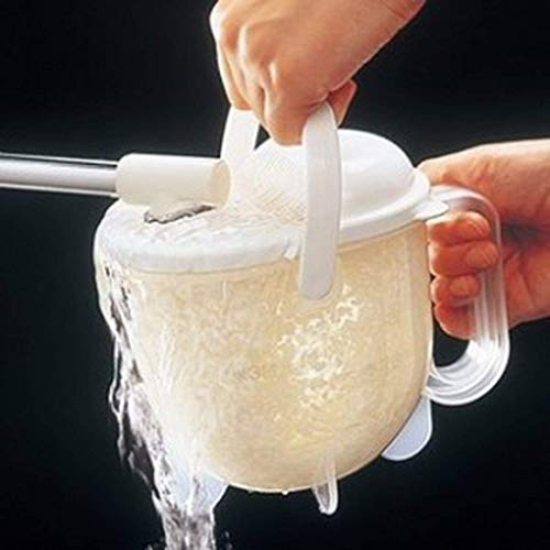 BIlinl Quick Wash The Rice Device Washing Rice Of Multifunctional Washer Rice Washing Rice Washing Device Plastic Cleaning Rice Beans Sieve Hands-free Hand Washing Rice Machine Rice Cookers
