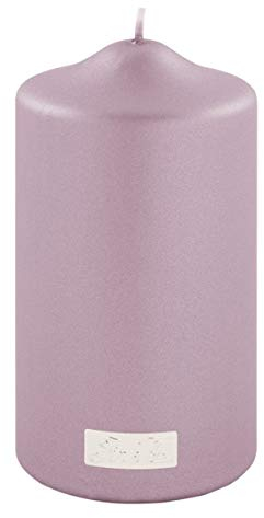 Fink - Kerze, Stumpenkerze - Candle - metallic-Rose - Höhe 15 cm - D: 8 cm