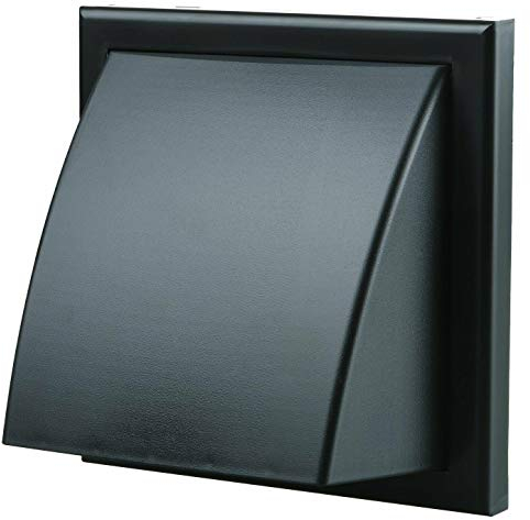 125 mm Durchmesser, einfach zu montieren, mit Kapuze verkleidet, Außenwandgitter, abnehmbare Haube mit rundem Zapfen und Windleitblech, Rückzugshaube, Windstopper für Dunstabzugshauben, Badezimmer,