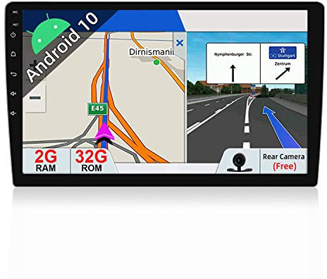 JOYX 10.1 Pouce Android 10.0 Autoradio Double din Voiture Navigation Stéréo Radio | Caméra arrière GRATUITES | 2G+3G2 | Soutien Dab+ 256G SD USB Volant WiFi Bluetooth OBD WLAN Google Mirror Link 4G