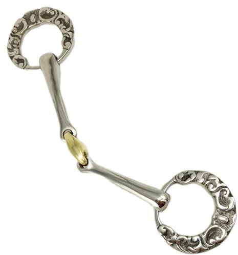 Show Gebiss Antik Spanisch Barock Blumen appliziert 12,2 13,5 14,5 15,5 16,5 Kaltblut Gold oder Silberfarben Tysons (14,5, Silberfarben)