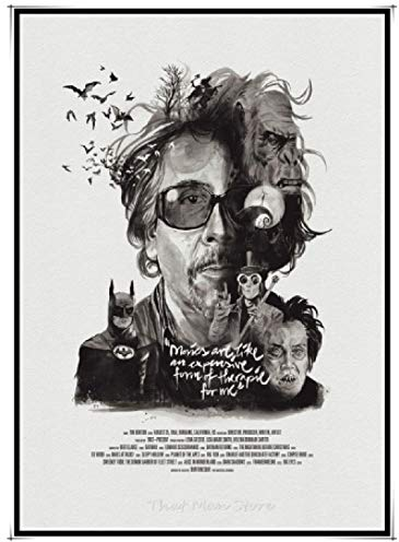 RUIYANMQ Leinwandbild Tim Burton Filmplakat Wand Wohnkultur Hc79Az 40X60Cm Rahmenlos