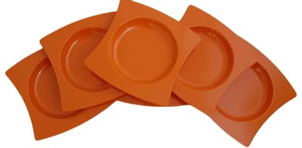 DataPrice Juego, Set de 6 Platos Modernos para tu Hogar y Cocina, Kit 6 Platos, Vajilla de Plástico Duro Reutilizable