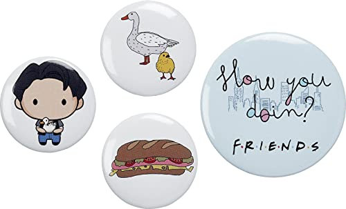 Ensemble de badges officiels Friends Joey par The Carat Shop, Étain