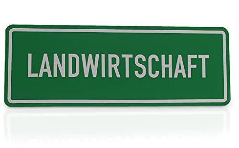 Betriebsausstattung24 Hinweisschild „Landwirtschaft“ - Magnetfolie Größe (BxH): 50,0 x 12,5 cm - Landwirtschaft - Autoschild - Hinweisschild Kraftfahrzeuge - KFZ